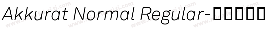 Akkurat Normal Regular字体转换